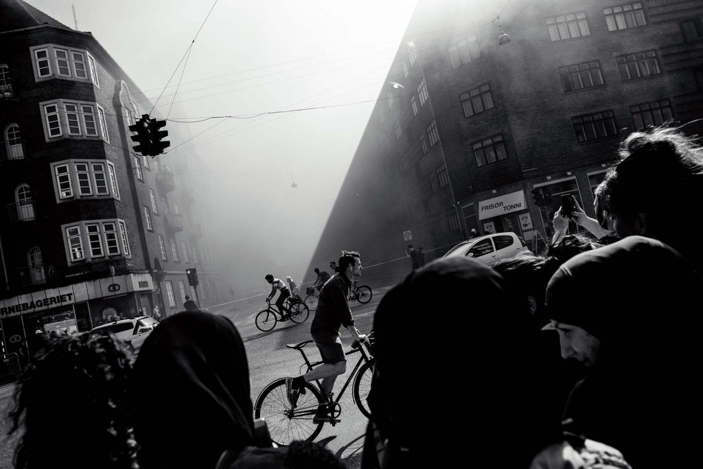 Norrebro's neighborhood in Copenhagen, Denmark on June, 2016. With the highest concentration of inmigrant population and declared by some fundamentalist parties as Sharia zone but some Danes consider it a much more open and tolerant area than other districts of the Danish capital.