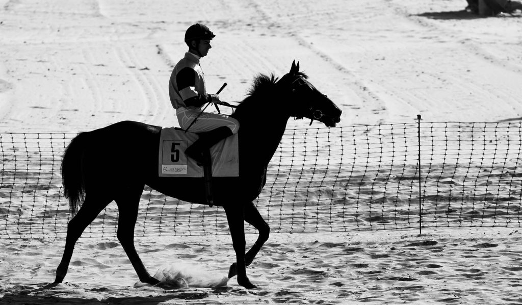 Jockeys race along the beach during the traditional beach race on the Sanlucar de Barrameda's beach in southern Spain, on August 10, 2011. Sanlucar horse racing dates back to 1845 and is some of the oldest in Europe, it currently takes place near the mouth of the Rio Guadalquivir several times during the month of August. (AP Photo/Miguel Gomez)