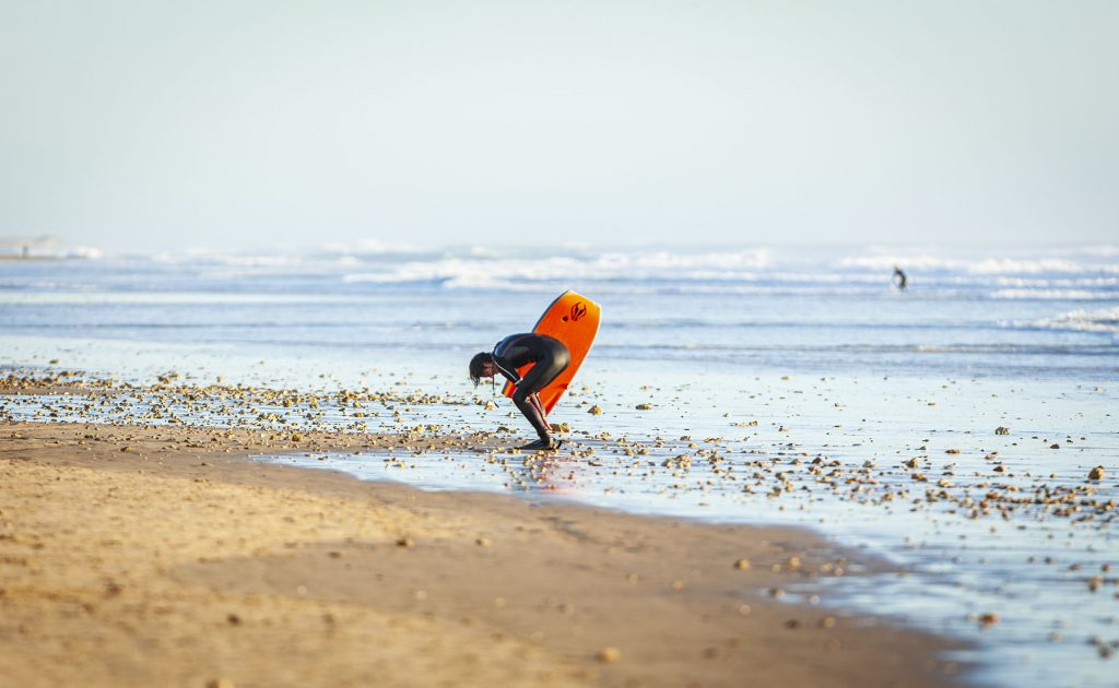 surfer in cortadura beach