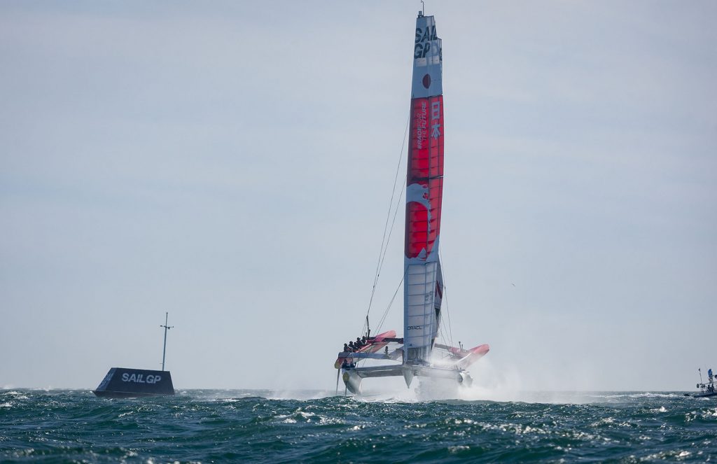 SailGP in Cadiz, Spain, October 10 in 2021. Photo by Miguel Gomezen Cádiz, España el 10 de October de 2021. Foto por Miguel Gómez