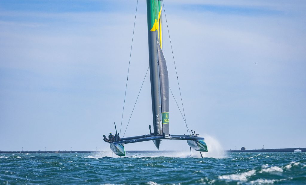 SailGP in Cadiz, Spain, October 10 in 2021. Photo by Miguel Gomezen Cádiz, España el 10 de October de 2021. Foto por Miguel Gómez