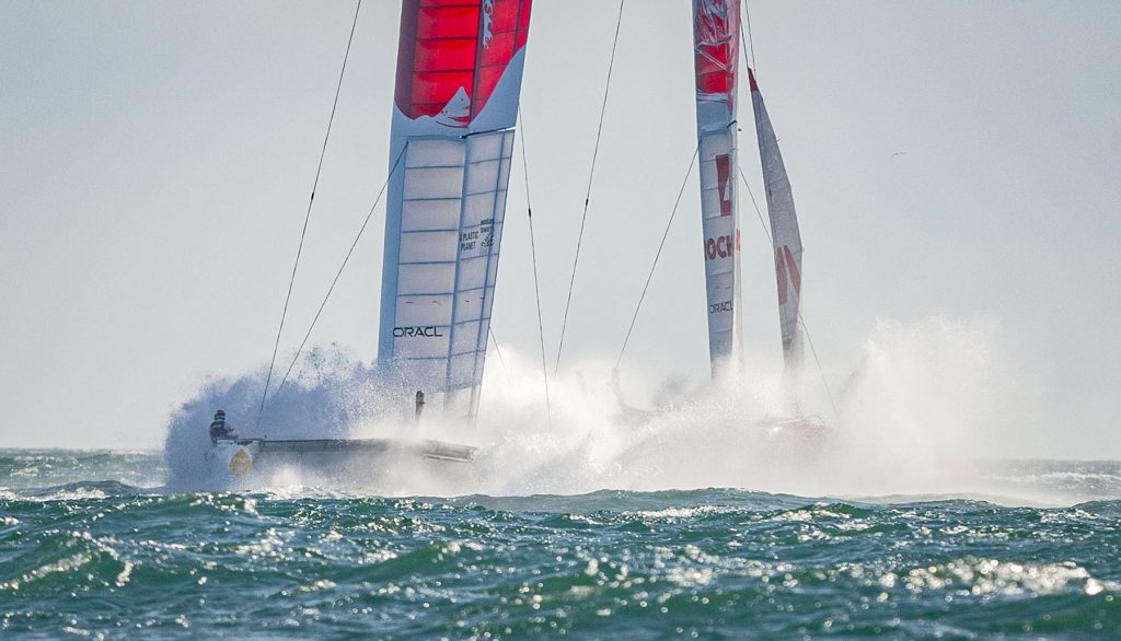 SailGP in Cadiz, Spain, October 10 in 2021. Photo by Miguel Gomezen Cádiz, España el 10 de October de 2021. Foto por Miguel Gómez