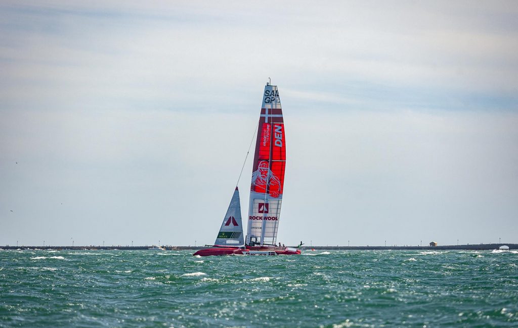 SailGP in Cadiz, Spain, October 10 in 2021. Photo by Miguel Gomezen Cádiz, España el 10 de October de 2021. Foto por Miguel Gómez