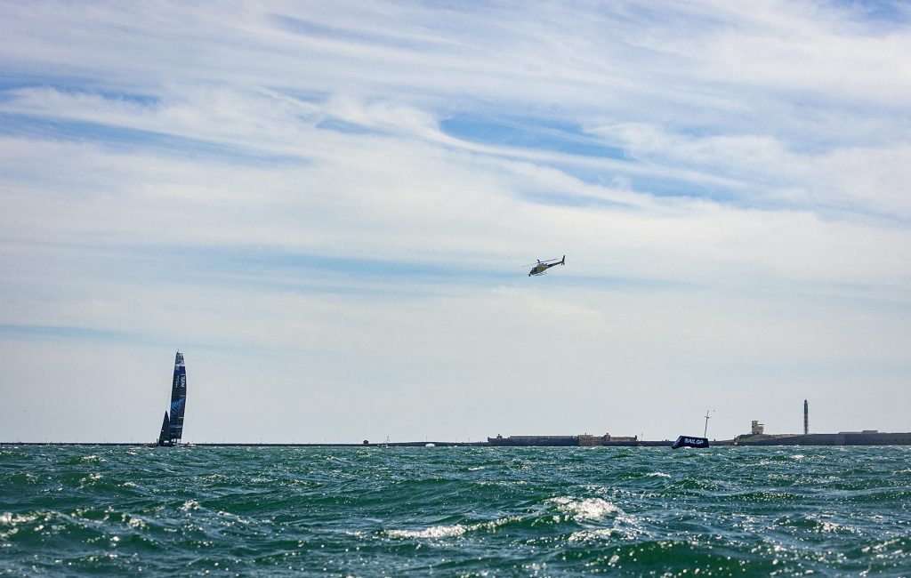 SailGP in Cadiz, Spain, October 10 in 2021. Photo by Miguel Gomezen Cádiz, España el 10 de October de 2021. Foto por Miguel Gómez