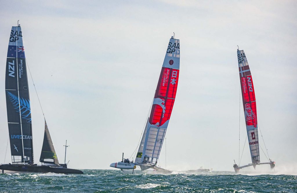 SailGP in Cadiz, Spain, October 10 in 2021. Photo by Miguel Gomezen Cádiz, España el 10 de October de 2021. Foto por Miguel Gómez