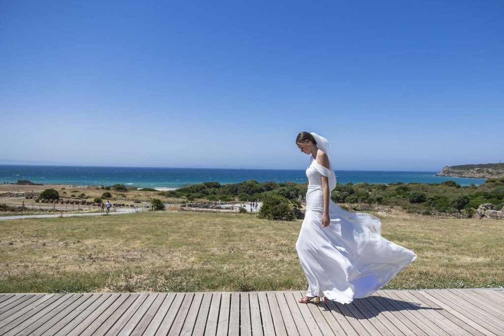 Sesión fotográfica de Cádiz de Moda en Tarifa, Spain, June 25 en 2024. Foto Miguel Gomez