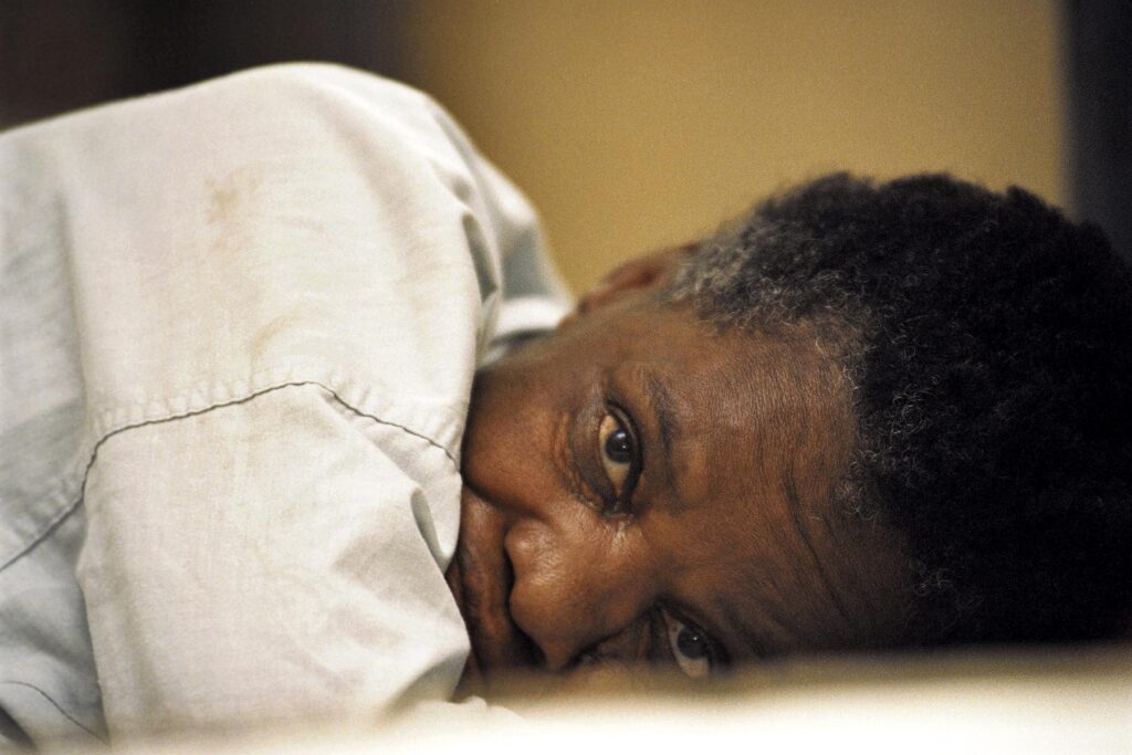 A patient of the Pedro Brand’s Psychiatric Hospital (El 28) rests in his room in Pedro Brand, Dominican Republic el 1 de January de 1998. Foto Listin Diario/Miguel Gomez